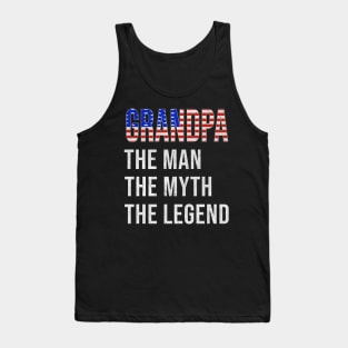 Grand Father American Grandpa The Man The Myth The Legend - Gift for American Dad With Roots From  America Tank Top